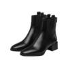 7or9 short boots autumn and winter Chelsea boots thick heel slim boots