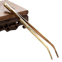 Household copper tea clip washing cup clip Kung Fu tea tweezers pure tea set accessories tea ceremony tea cup clip copper tea clip tea ceremony