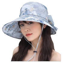 2024 New Fisherman Hat Womens Versatile Summer Sun Shade Lace Student Basin Hat Large Brim Outdoor Sun Protection Double Sided