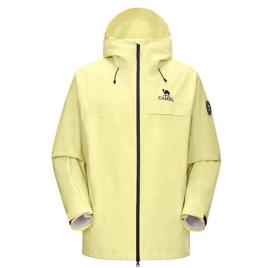 骆驼雨神三合一冲锋衣男女黄色外套2025冬季新款加绒加厚登山服装