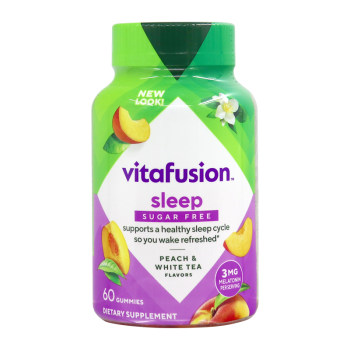 American vitafusion sleepwell melatonin sleep gummy jet lag aid sleep 60 capsules ສົ່ງຟຣີ