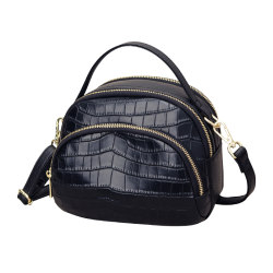 Aodijia Crossbody Women's Bag 2024 New Women's Crossbody Bag Genuine Leather Fashion Handbag Crocodile Pattern Soft Leather Bag