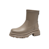 Qianbaidu womens shoes autumn and winter new fashion boots temperament commuting mid-calf slim boots slimming short boots thick soles increase