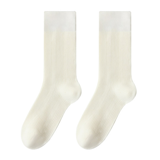 Anti-pilling women's cotton boneless socks head mid-tube socks