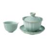 Qingdan Ru Kiln Sancai bowl teacup set gift box
