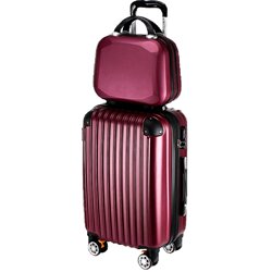 Song Dynasty Trolley Suitcase Universal Wheel Suitcase Medium Large Stylish Hard Box 22 Inch ສີແດງເຂັ້ມ ກ່ອງລະຫັດຜ່ານຂອງຜູ້ຊາຍ ແລະແມ່ຍິງ