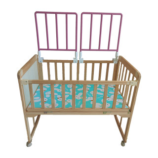 Heightened guardrail crib sleeping gulu