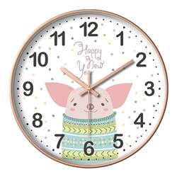 Children's Wall Clock for Living Room, Home Creative Clock, Family Silent Bedroom Cartoon Clock, No-Drill Wall-Mounted Quartz Clock