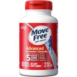 American MoveFree Glucosamine Glucosamine Joint Treasure Chondroitin Red Bottle 80 capsules