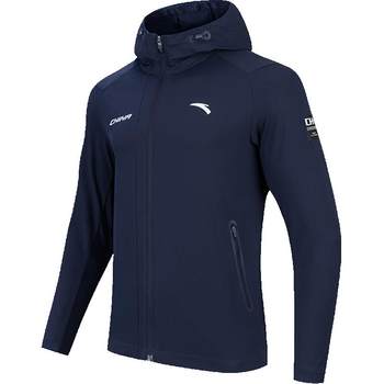 ANTA ເສື້ອຍືດແຫ້ງໄວ丨Woven thin hooded sports jacket men's summer ice silk sports top 152337616