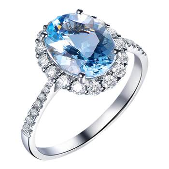 Millais jewelry 18k gold ring with aquamarine