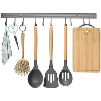 No punching kitchen wall-mounted space aluminum hook row