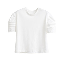 boxboxbox original design summer fig children's bubble large sleeve thin cotton white T-shirt