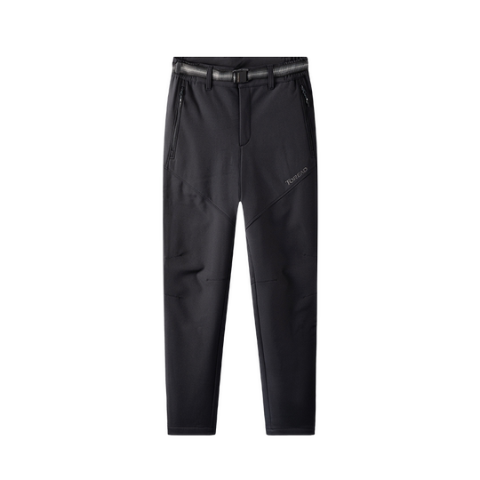 探路者软壳裤男女款秋冬加绒加厚防风防水长裤徒步登山滑雪冲锋裤