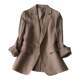 ຊຸດ linen camel ຄລາສິກ