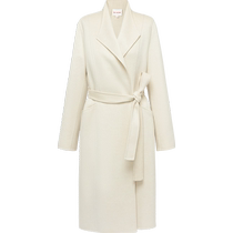 EP Yaying woolen coat for women undyed white cashmere blended camel hair coat 2024 winter new 8326A