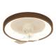 Walnut ceiling moving head fan lamp, antique style living room lamp, bedroom study mute new Chinese eye protection solid wood lamp
