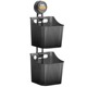 Suction cup onion, ginger and garlic storage box kitchen storage rack wall-mounted ginger and garlic storage artifact without punching storage hanging basket