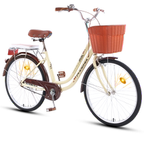 Phoenix Bicycle Womens Mens Adult Middle School Student 24-inch Lightweight Ordinary Work Single Variable Speed ​​Bicycle