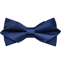 Heilan Home Bow Tie Mens Blue Bow Business Banquet Tuxedo Accessories 2024 New Gift Box Trend