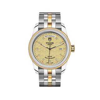 【自营】中古99新帝舵骏钰18K黄金时尚镶钻瑞士自动机械男士手表