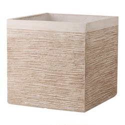 Light Luxury and High-End Square Magnesium Clay Flower Pot, Large Indoor and Outdoor Green Plant Decorative Flower Vessel, Outdoor Courtyard Floor-Standing Flower Pot