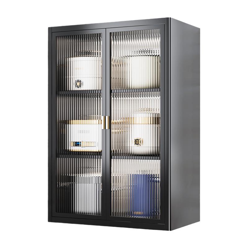 Kitchen punch-free storage storage shelf wall-mounted cabinet