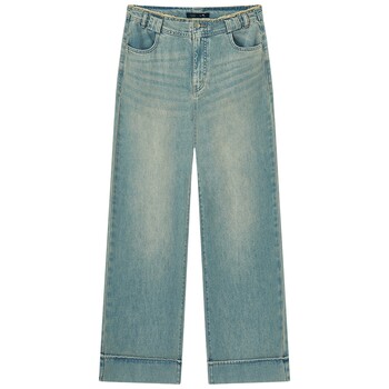 Aijutu ຄົນອັບເດດ: retro denim ກາງເກງຂາກວ້າງສໍາລັບແມ່ຍິງ summer ກາງເກງຂາຍາວແອວສູງທີ່ວ່າງແລະສະດວກສະບາຍ