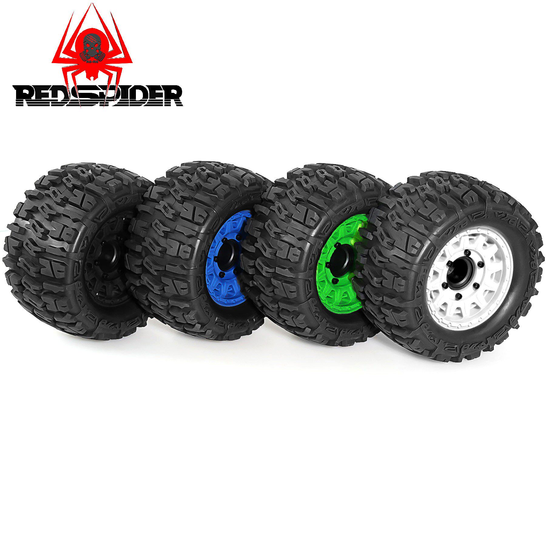 ยางรถบรรทุกมอนสเตอร์สเกล 1/10 สำหรับ Traxxas Tamiya Hpi Kyosho Arrma Meijiaxin Feishen ขนาด 12–14 มม.