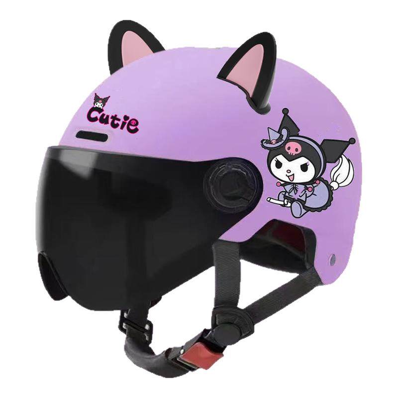 3C Certified Electric Vehicle Helmet for Boys and Girls Summer Sun Protection Cute A Kurome All-Season Safety Hat for Children
