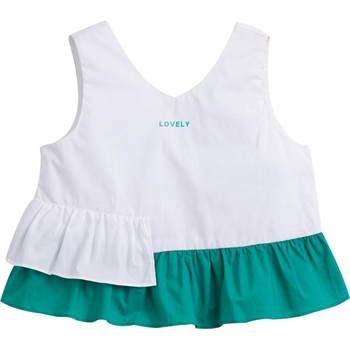 Mark Jenny Girls Nordic Style Irregular Lace Cotton Vest Children's Tops 2024 Summer Clothes 230319