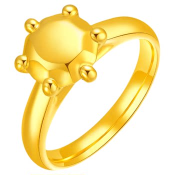 Golden supreme crowns love, gold six-claw ring, women's foot gold ring, wedding gold jewelry, three-gold price