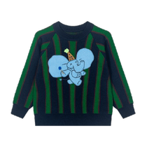 Maradin childrens clothing childrens sweater 2023 winter new style boys and girls patch collar round neck sweater