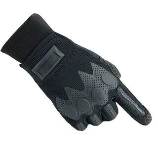 Cold-proof tactical gloves men's full-finger velvet outdoor riding touch-screen black inner gloves men's winter half-finger rock climbing