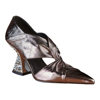 5/7 cm sheepskin diamond heel bag toe fashionable temperament high heels summer versatile new model m691