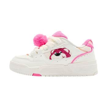 Little daisy|jordan cute student sneakers women's winter new leather thick sole heightening trendy sneakers black