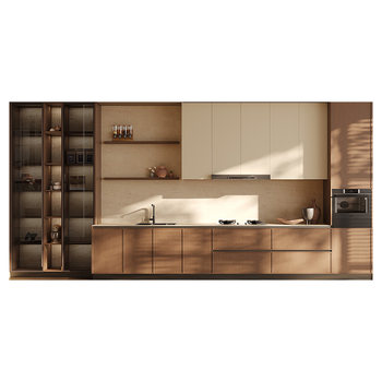 Quanyou whole house customized integrated cabinets home kitchen stove integrated cabinets small and medium-sized apartment kitchen cabinets storage storage cabinets