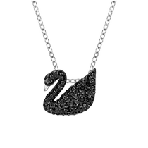 Swarovski ICONIC SWAN (small) black swan necklace niche and exquisite