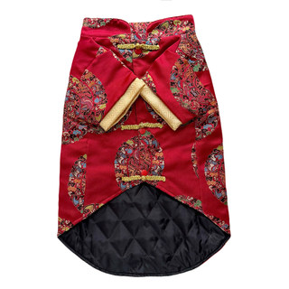 Corgi Tang Suit Dog Chinese-Style Festive Wedding Clothes Pet Autumn and Winter Clothes Chinese Style Photo Shoot Dog Clothes