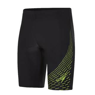 speedo专业训练比赛速干及膝泳裤男五分裤防尴尬温泉度假游泳套装