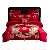 Mercury Home Textile Wedding Four-Piece Set Pure Cotton Embroidery Dragon and Phoenix