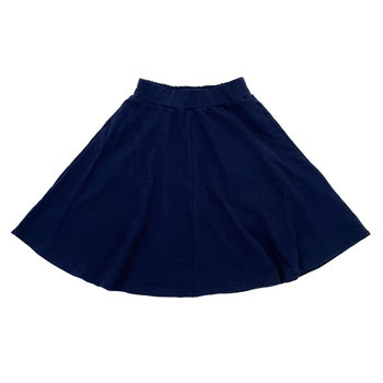 FUHUI Versatile Skirt Women's Navy Blue Comfortable Yabi Skirt Mid Skirt