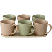 Youci nouvelle maison ensemble de tasses deau maison salon tasse en céramique 6-pack avec plateau tasse familiale