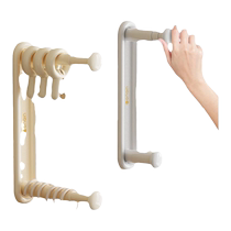 Japanese clothes hanger storage artifact without punching home wall-mounted retractable balcony storage rack clothes hanger storage rack