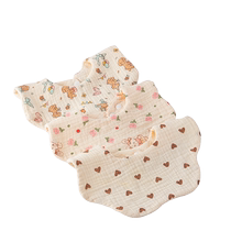 Baby pure cotton gauze saliva napkin newborn baby bib waterproof anti-vomiting 6 bib saliva pocket spring and summer