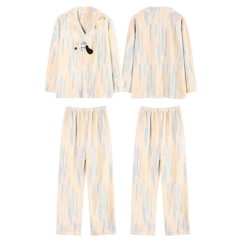 Urban Beauty Coral Velvet Thickened Couple Pajamas