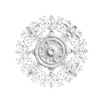French pu lamp panel parquet ceiling shape decoration living room imitation plaster European chandelier base combination carved disc