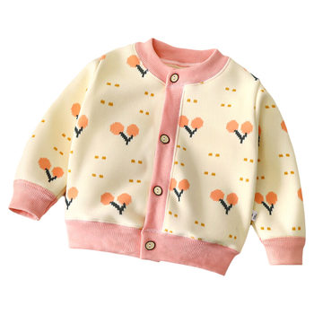 Children's knitted cardigan 2024 new style for men and women's spring and autumn thin fluff sweater jacket round neck base shirt in winter Children's knitted cardigan 2024 new style for men and women's spring and autumn thin fluff sweater jacket round neck base shirt in winter