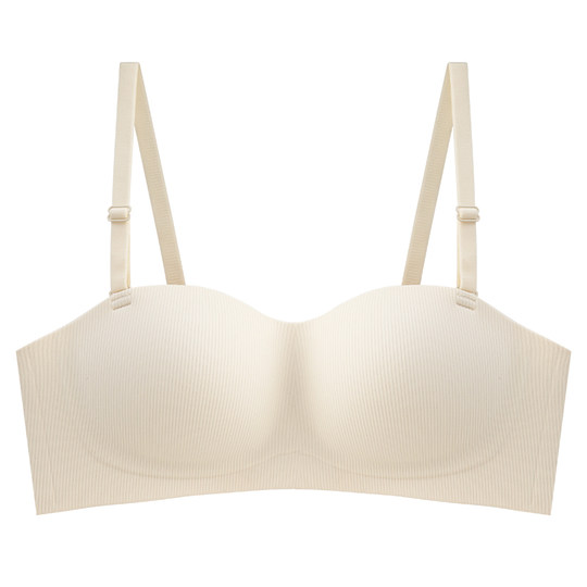 无痕内衣女小胸聚拢显大防下垂夏季防走光抹胸薄款美背少女文胸罩