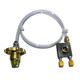 Adapters for discharging inflatable valves of different lengths